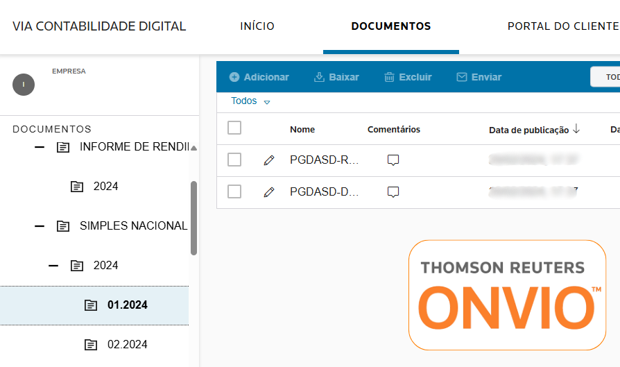 Tela do Sistema ONVIO
